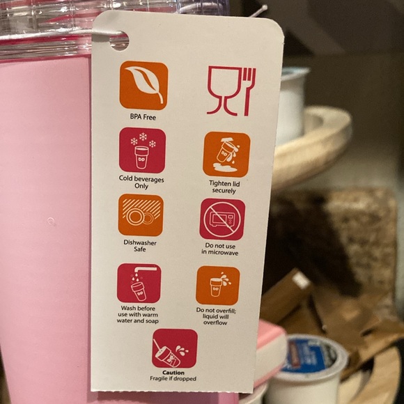 Dunkin Rainbow Pink Ombré Silicone & Acrylic Sipper Tumbler Straw Cup Bottle - Picture 4 of 9